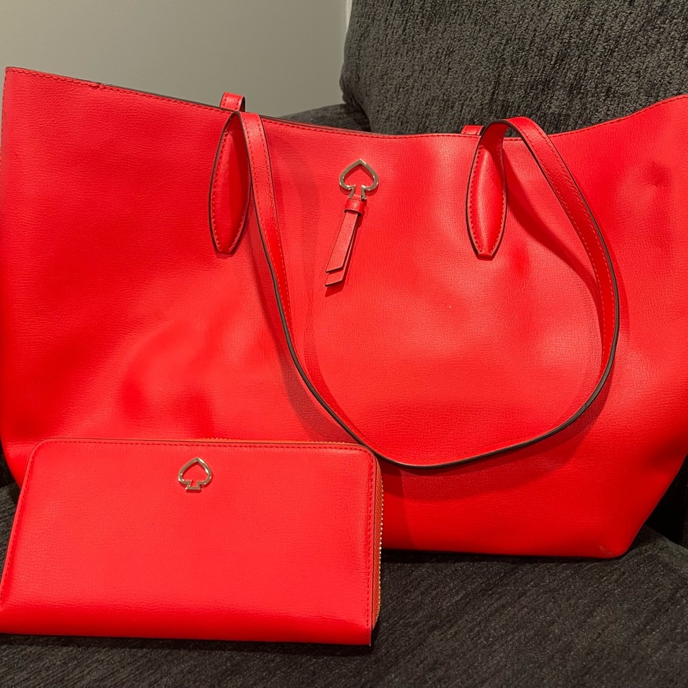 Red Orange Bag & Wallet
